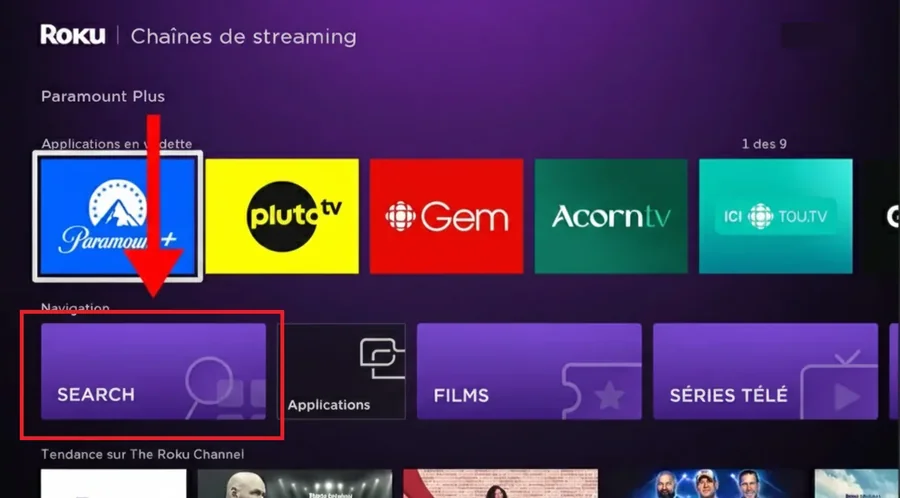 Ouvrir la recherche